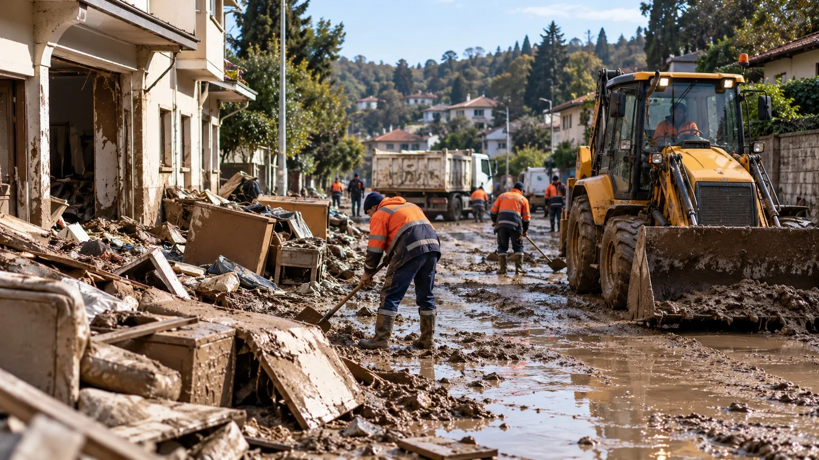 Ayazağa ve Kemerburgaz’da Sel Sonrası Hasar Giderme Çalışmaları