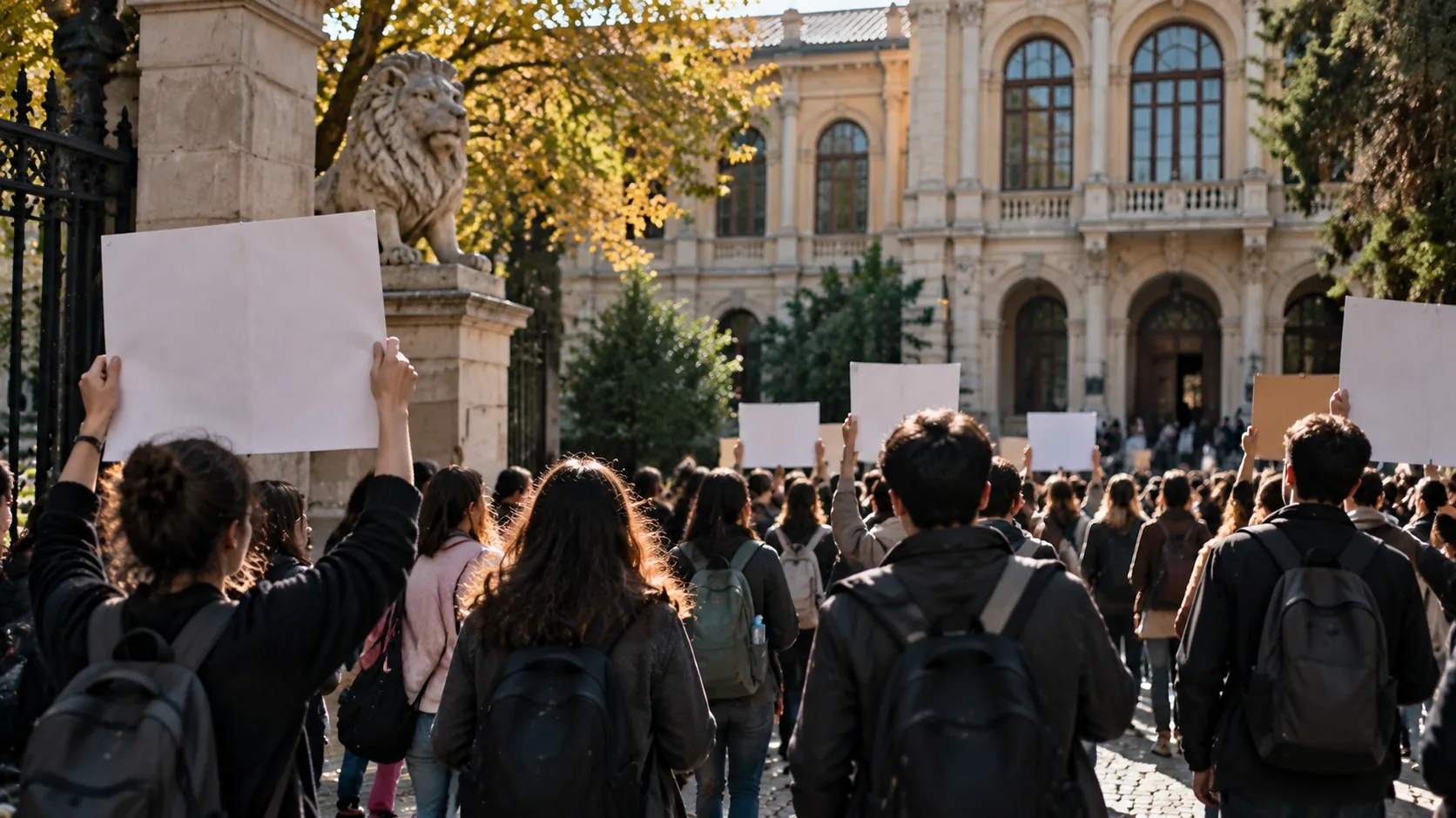 Nevin ve Nehir'in Tutuklanmasının Ardından Üniversitede Pankartlı Protesto
