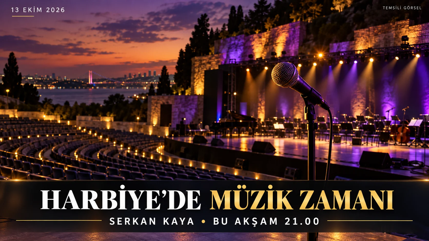 Harbiye’de bu akşam müzik zamanı! Serkan Kaya Açıkhava’da sahne alacak