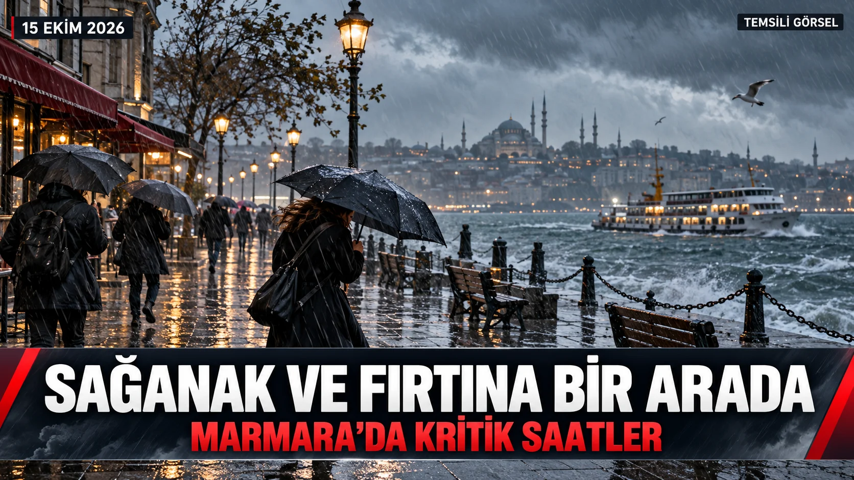 Sağanak ve fırtına aynı anda geliyor! Marmara’da kritik saatler