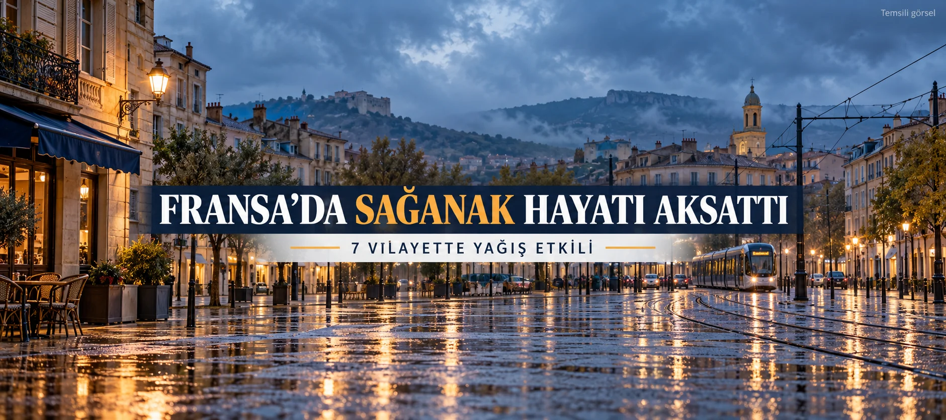 Fransa’da sağanak ulaşımı vurdu: Metro istasyonu su altında, otoyolda kapanma!
