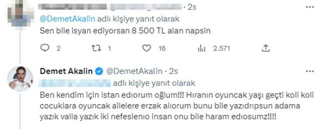 Zamlara isyan eden Demet Akalın, kendisini eleştiren takipçisine tepki gösterdi