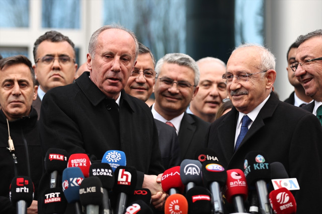 Muharrem İnce'nin Kılıçdaroğlu'nu uğurlarken söylediği cümle görüşmenin önüne geçti: Hoş geldiniz, güle güle