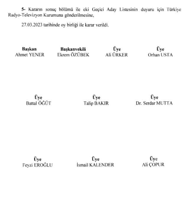 Türkiye, seçime 4 adayla gidiyor! Liste Resmi Gazete'de yayınlandı