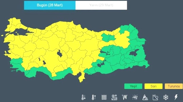 Yarın hava yağmurlu mu? 29 Mart hava yağmurlu mu? 29 Mart yağmur yağacak mı?