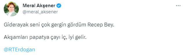 Akşener'den Cumhurbaşkanı Erdoğan'ın 