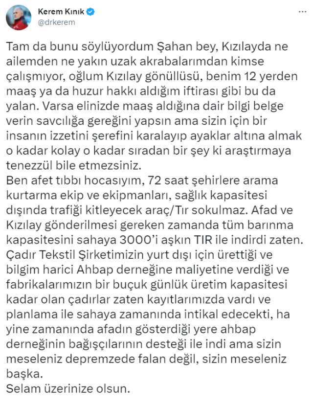 Tartışma maaşlara sıçradı! Şahan Gökbakar, paylaştığı tabloyla Kınık'ı istifaya davet etti