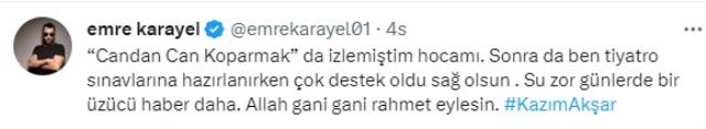 Oyuncu Kazım Akşar'ın ani ölümü sanat dünyasını yasa boğdu! Paylaşımlar peş peşe geldi