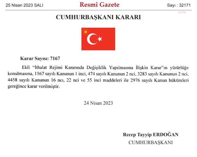 1 Mayıs'tan itibaren geçerli olacak! Buğday, arpa ve mısır ithalatında gümrük vergisi yüzde 130'a yükseltildi