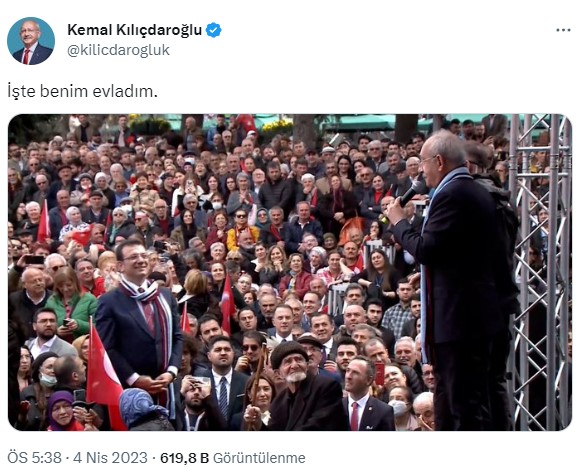 Kılıçdaroğlu'ndan İmamoğlu paylaşımı: İşte benim evladım