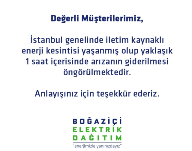 İstanbul elektrik kesintisi! Son Dakika! İstanbul'da elektrikler ne zaman gelecek? İstanbul elektrik kesintisi ne zaman bitecek?