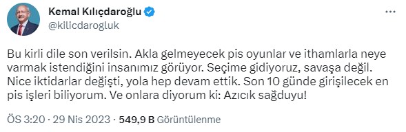 Seçime günler kala Kılıçdaroğlu'ndan 