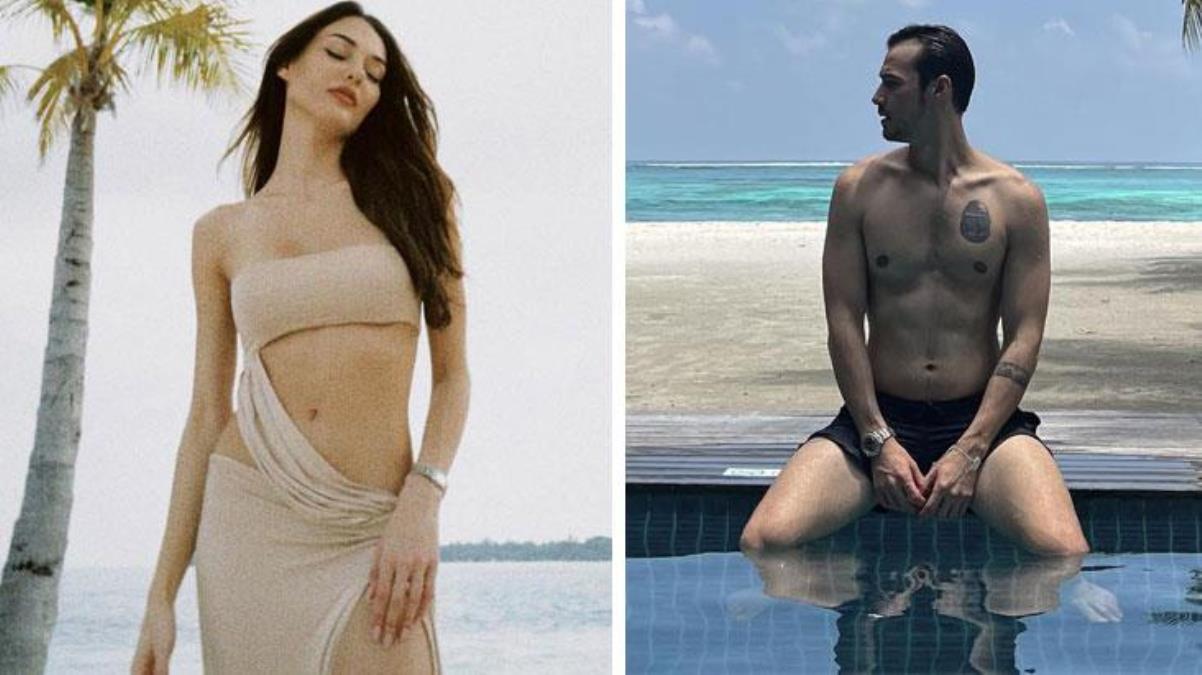 Maldivler’e giden Dilan Çiçek Deniz ve Mert Yazıcıoğlu peş peşe tatil pozlarını paylaştı