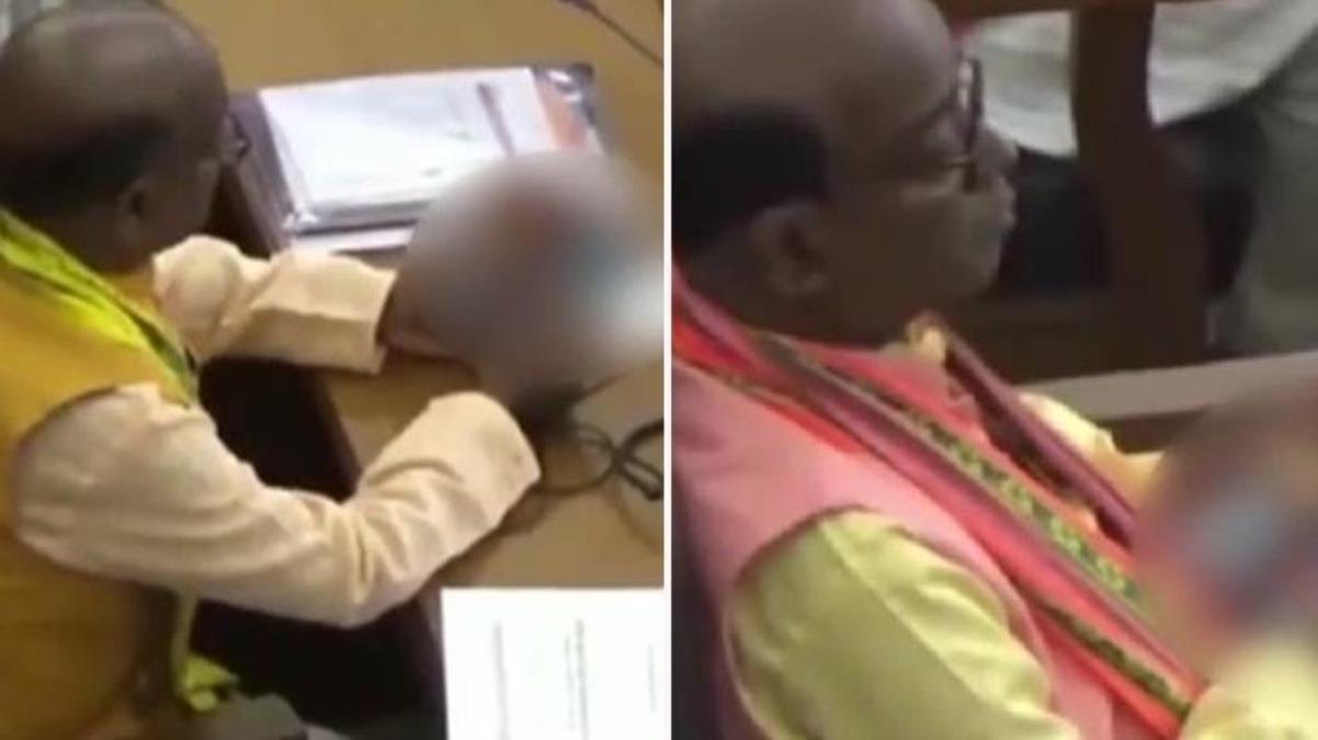 Hindistan’da meclis üyesi bütçe görüşmelerinde telefonundan uygunsuz görüntüler izlerken yakalandı