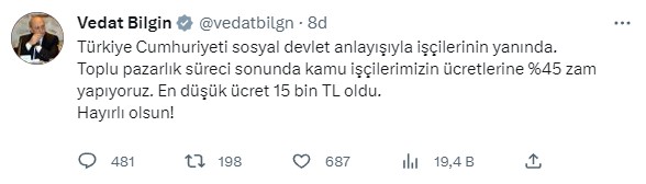 Son Dakika! Kamu işçisine yüzde 45 zam! En düşük maaş 15 bin TL oldu