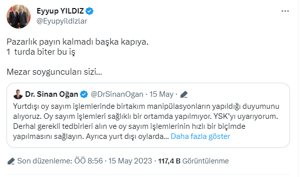 MHP'den seçimin kilit ismi Sinan Oğan'a tepki: Onun bunun mahallemize gece kondu yapmasına müsaade etmeyiz