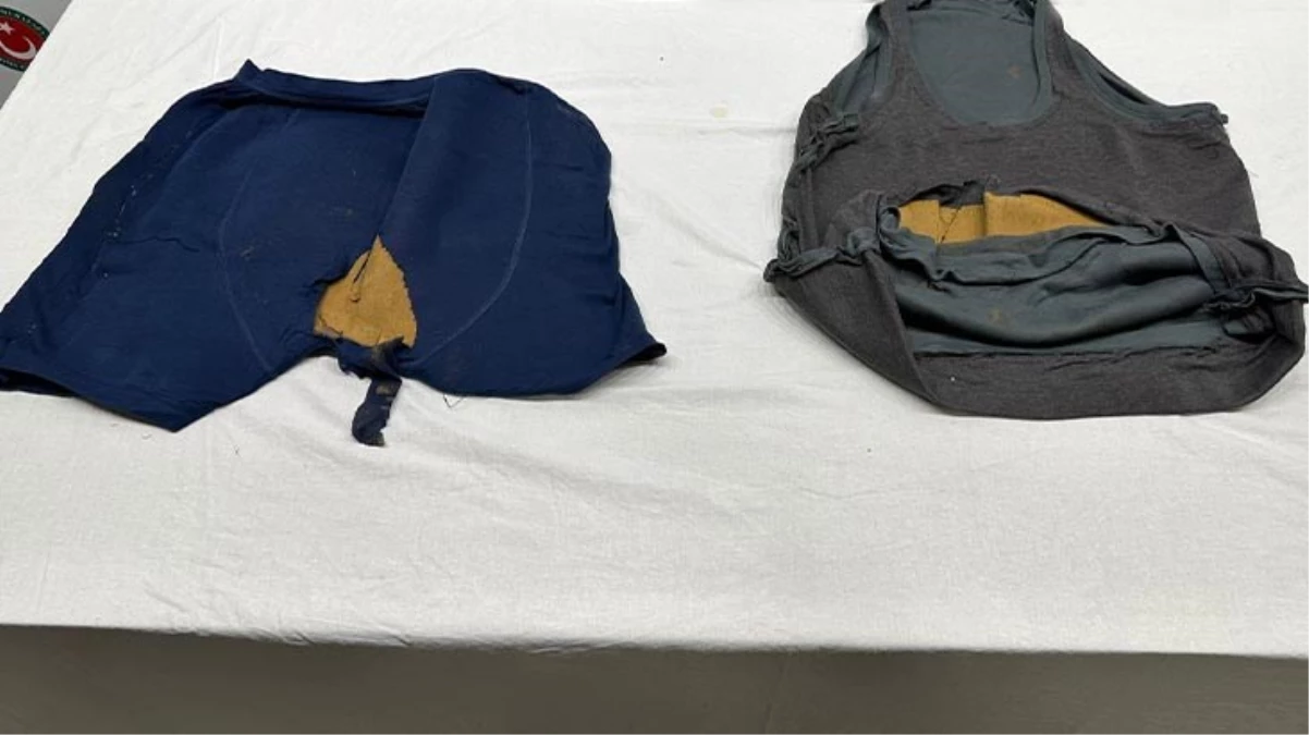 Sabiha Gökçen Havalimanı’nda kıyafetlere emdirilmiş 5 kilo altın ele geçirildi