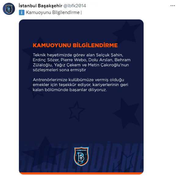 Ne Erdinç Sözer kaldı ne Webo! Emre Belözoğlu'nun ekibi tası tarağı toplayıp gitti