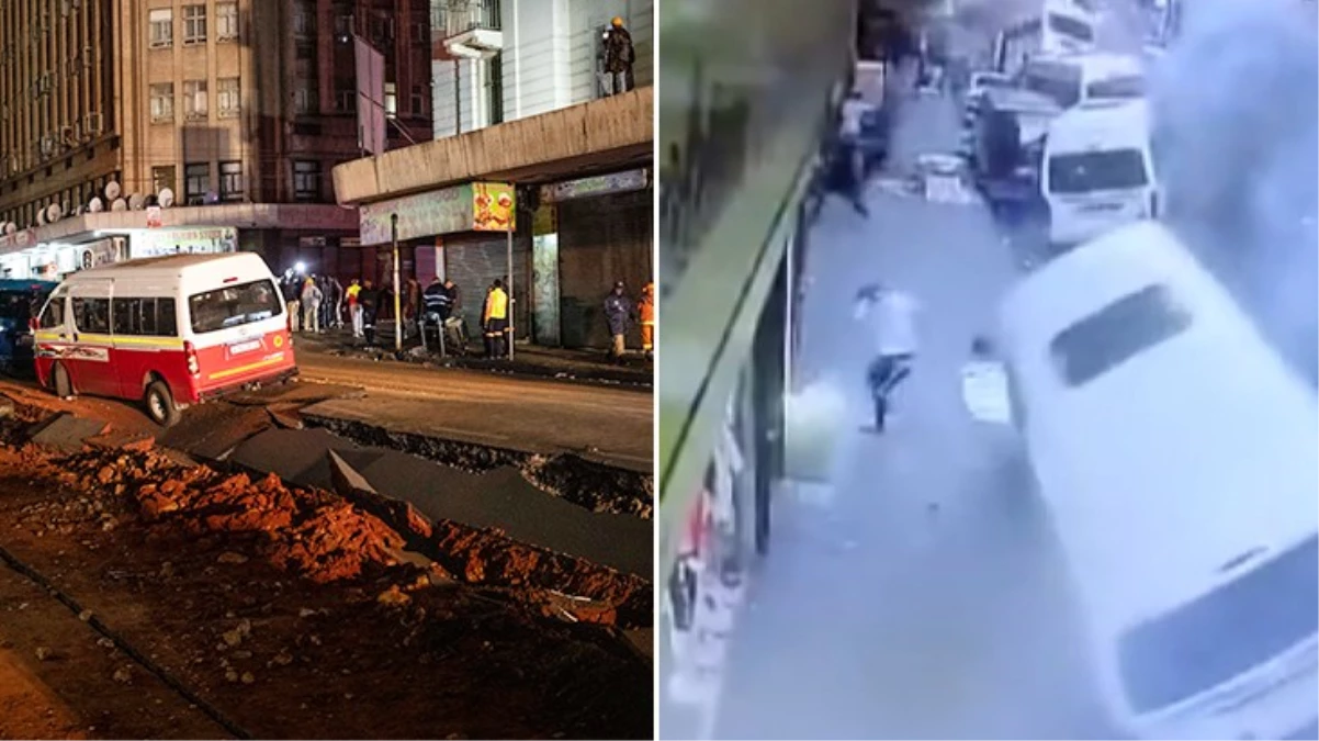 Güney Afrika’da şiddetli patlama! Yol yarıldı, ölü ve yaralılar var