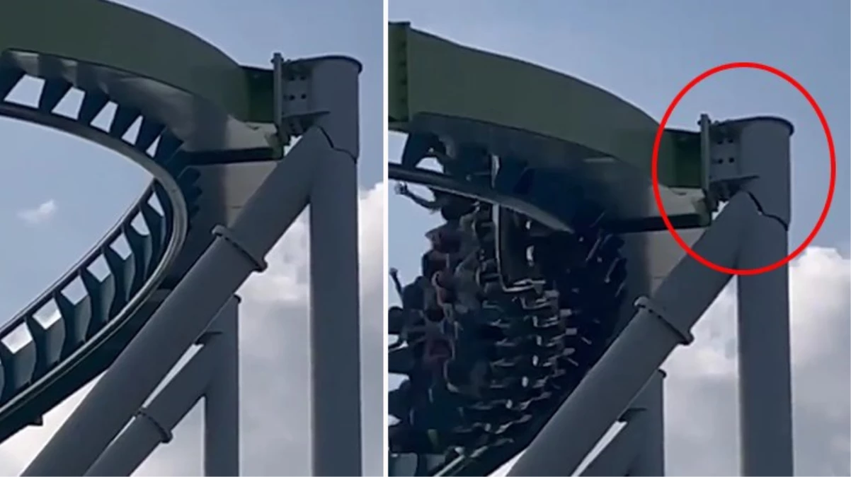 Lunaparkta ölümle burun buruna eğlence! ABD’de onlarca kişinin bindiği hız trenindeki derin çatlak yürekleri ağza getirdi