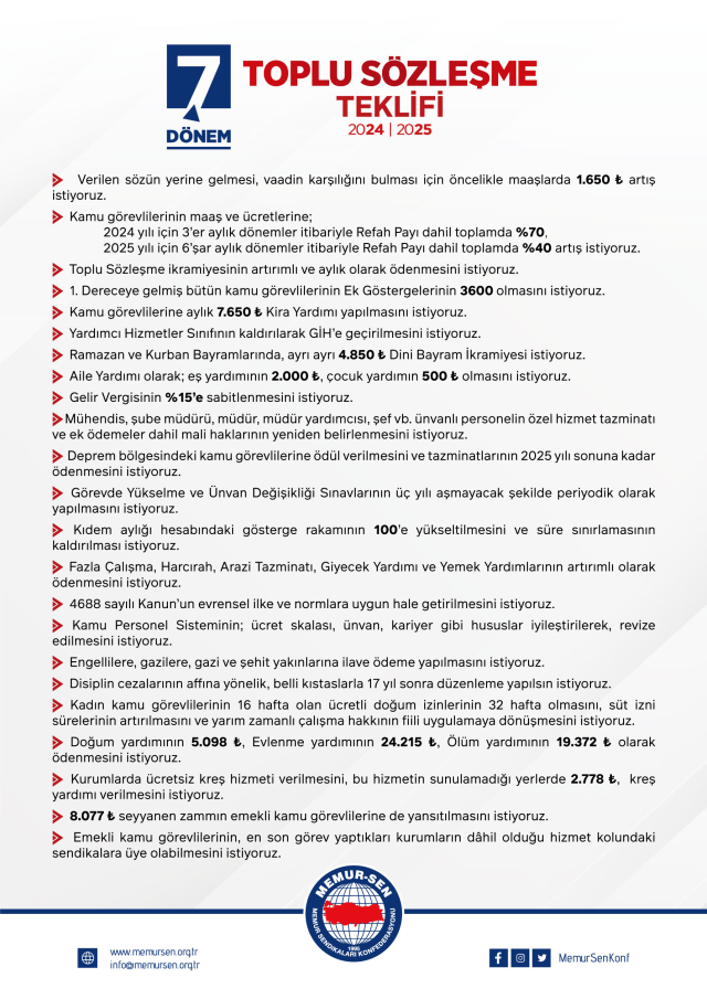 Son Dakika: Hükümet, memur ve memur emeklisine yeni zam teklifini verdi: 2024'te yüzde 25, 2025'te yüzde 11