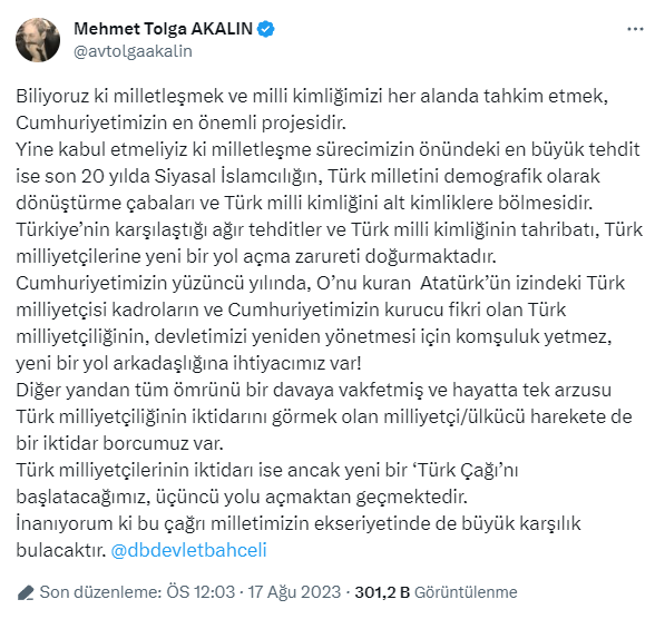 İYİ Parti cephesinden Bahçeli'nin çağrısına dikkat çeken yanıt: Komşuluk yetmez, yeni bir yol arkadaşlığına ihtiyacımız var