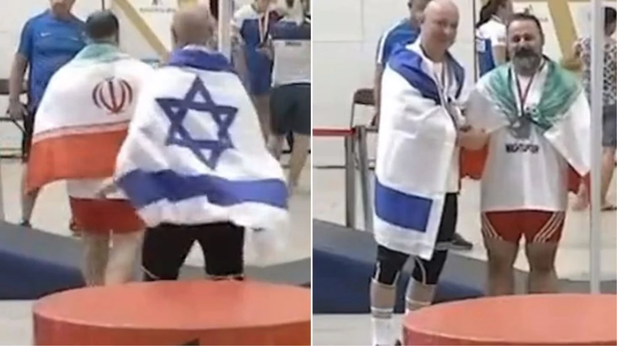 İsrailli rakibiyle tokalaşan İranlı halterciye ömür boyu men cezası