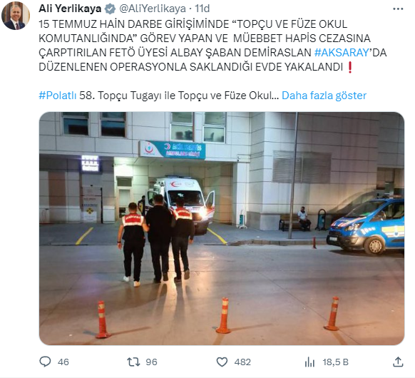 FETÖ'cü albay Şaban Demiraslan saklandığı evde yakalandı