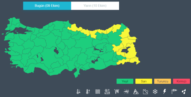 14 kent için sarı kodlu alarm! Sağanak ve fırtına bekleniyor