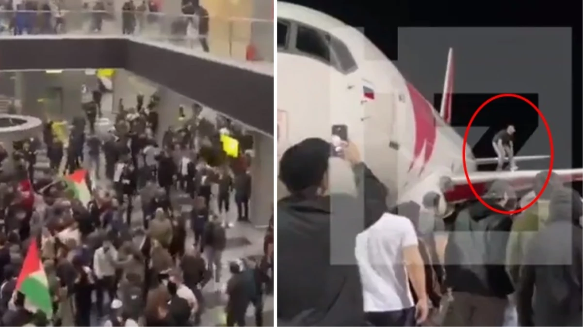 Dağıstan’a inen İsrail uçağını basıp Yahudi arayan kişilerden 60’ı tutuklandı