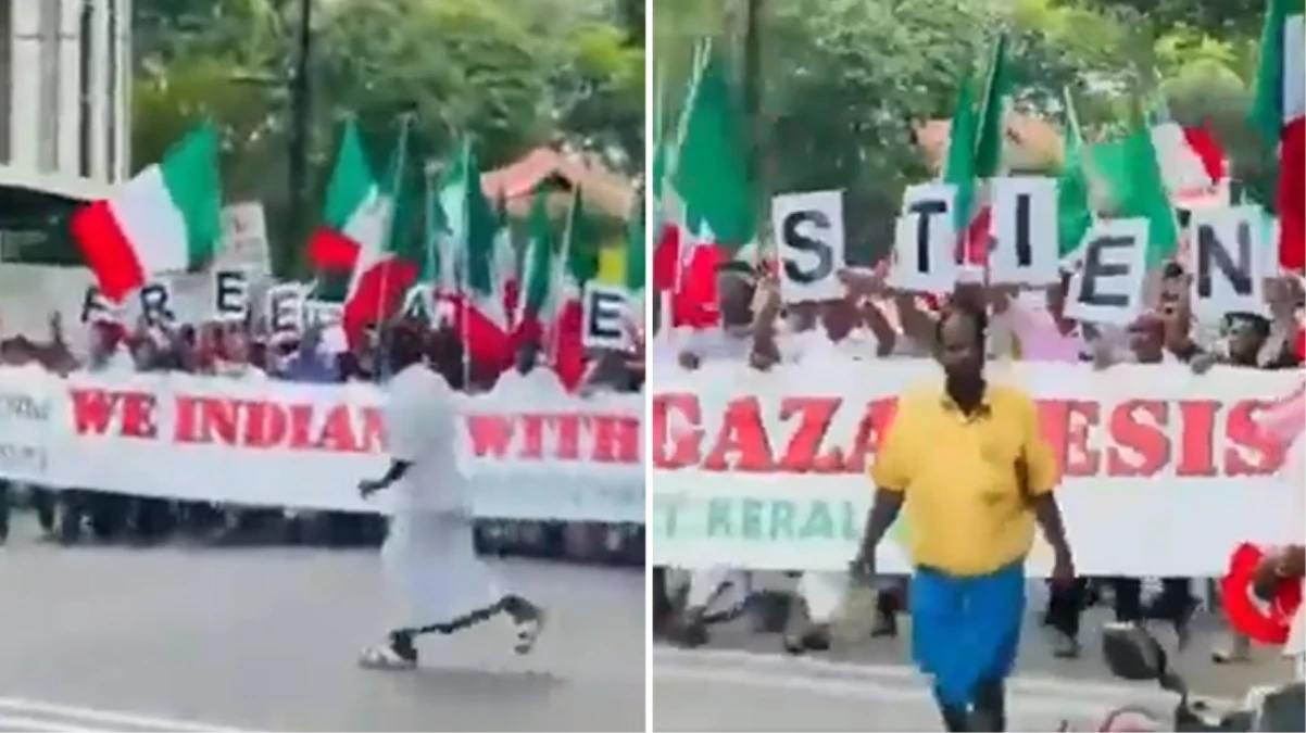 Şaka gibi olay! Filistin’e destek yürüyüşünde İtalya bayrağı taşıdılar