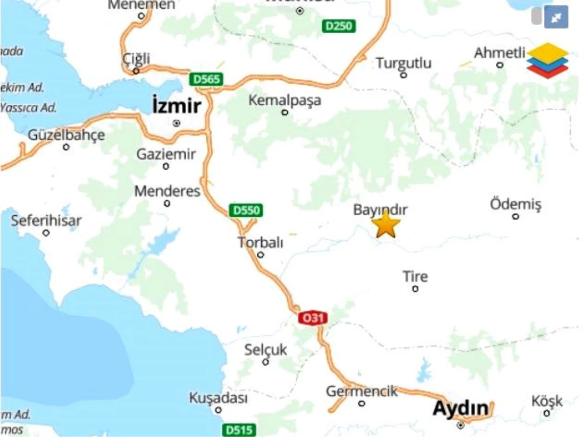 İzmir’in Bayındır ilçesinde 4.2 büyüklüğünde deprem