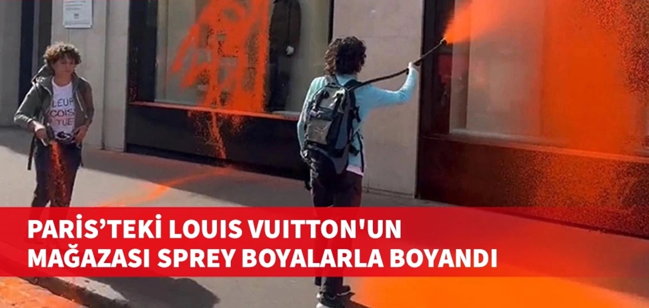 Sprey Boyalarla Louis Vuitton Mağazası  Boyandı
