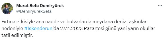 Zonguldak ve İskenderun'da olumsuz hava koşulları nedeniyle eğitime 1 gün ara verildi