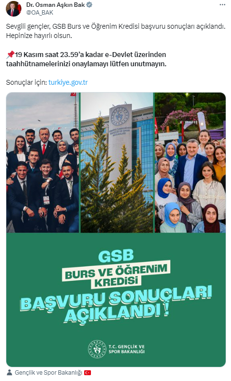 KYK burs ve öğrenim kredisi başvuru sonuçları açıklandı