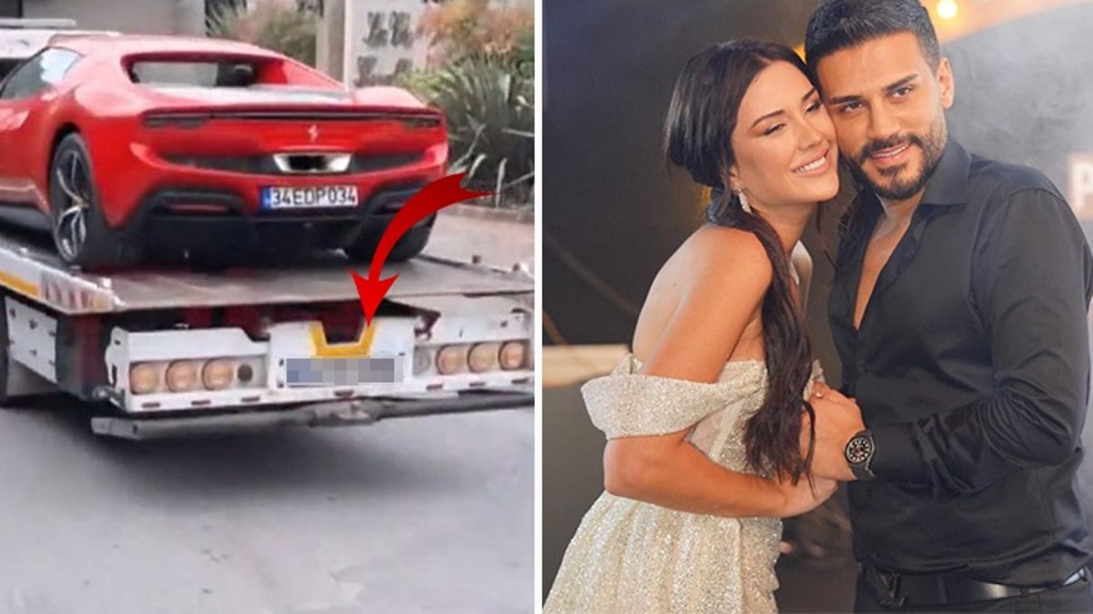 Dilan Polat ve Engin Polat çiftinin lüks araçları emniyete “DP” plakalı çekiciyle getirildi