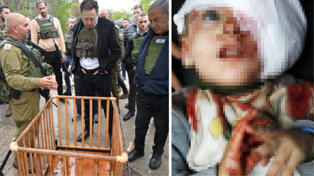 Elon Musk, Netanyahu ile Kfar Aza beldesini gezdi