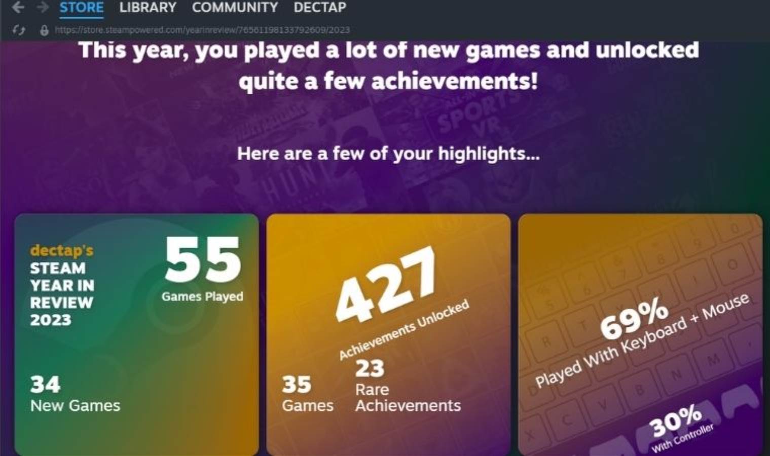 Steam 2023 yılının özetini yayınladı! En çok oynadığınız oyunlar