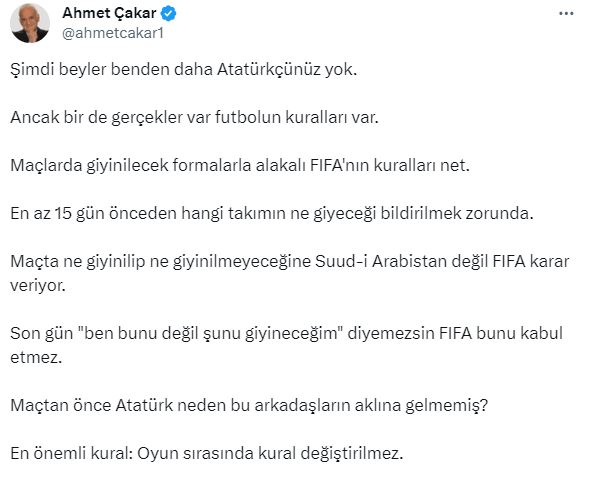 Ahmet Çakar'dan Fenerbahçe ve Galatasaray cephesine zor soru: Maçtan önce neden aklınıza gelmedi?