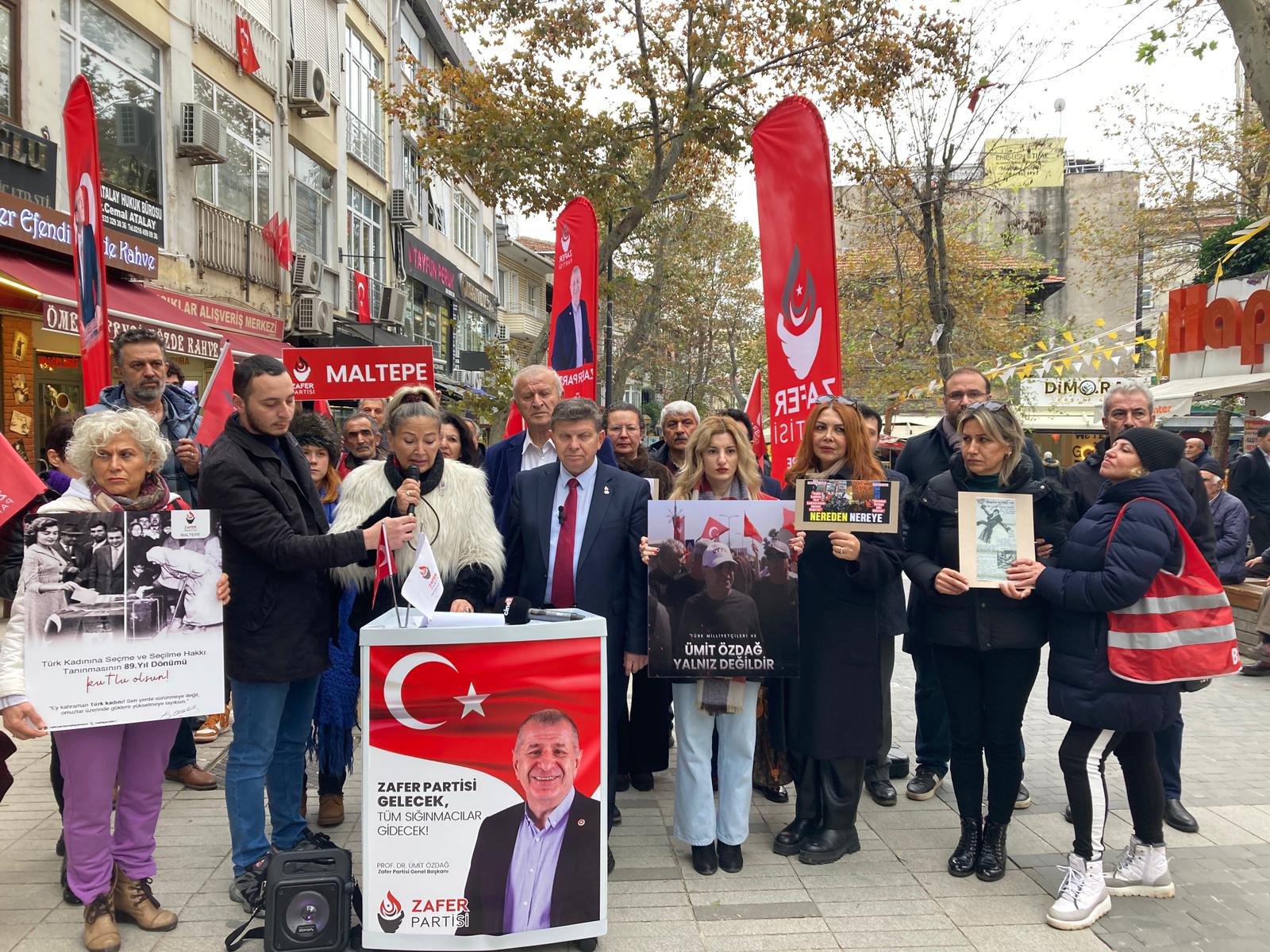 Zafer Partisi Maltepe İlçe Başkanlığı, 5 Aralık Türk Kadının Seçme ve Seçilme Hakkı Tanınmasının 89. Yıldönümünü Andı