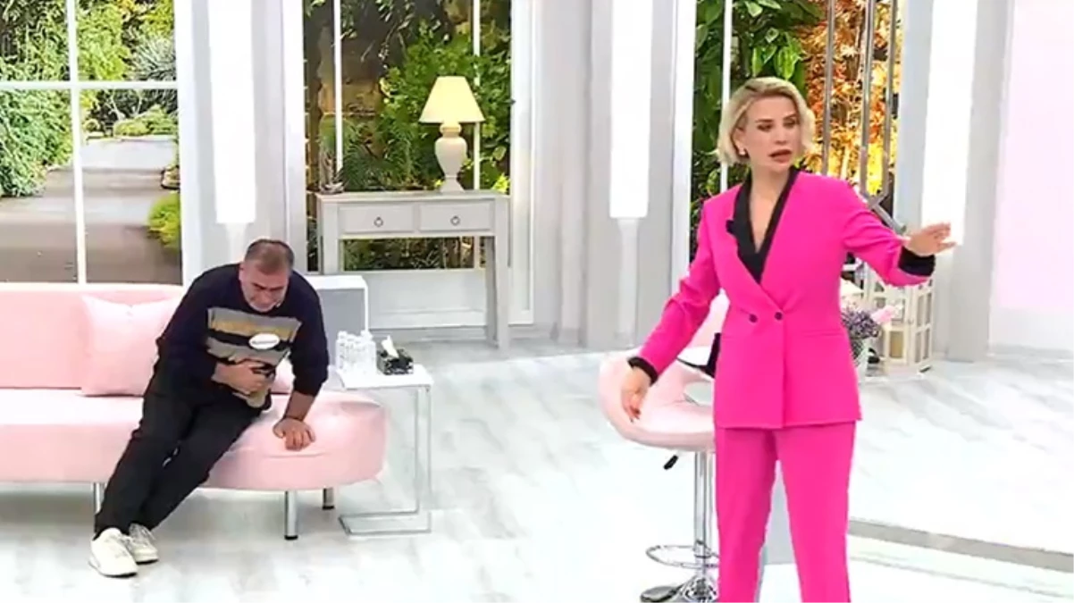 Esra Erol’un programına katılan kadın, pırasa tiki olan eşini canlı yayında bayılttı