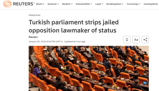 TİP'li Can Atalay'ın milletvekilliğinin düşürülmesi dünya basınında