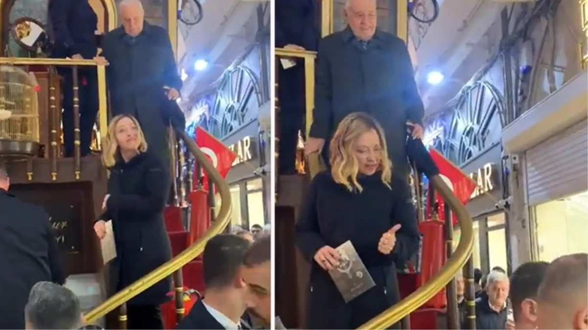 İtalya Başbakanı Meloni, İlber Ortaylı’yla birlikte Kapalıçarşı’yı gezdi