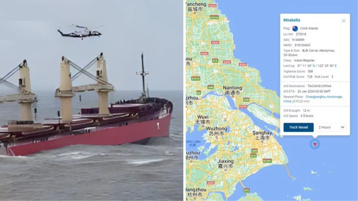 Şangay açıklarında gemi battı! 16’sı Türk 21 denizci kurtarıldı, yaralılar var