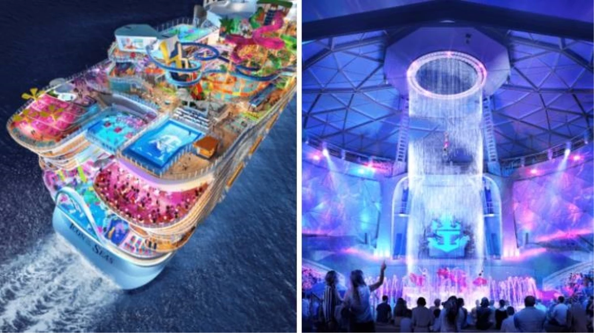 Titanik’in 5 katı! Dünyanın en büyük yolcu gemisi ‘Icon of the Seas’ denize açıldı