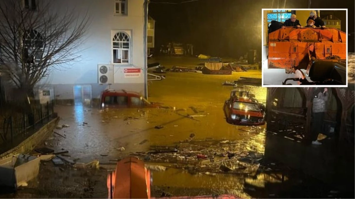 Artvin Borçka’da sağanak yağış sele neden oldu