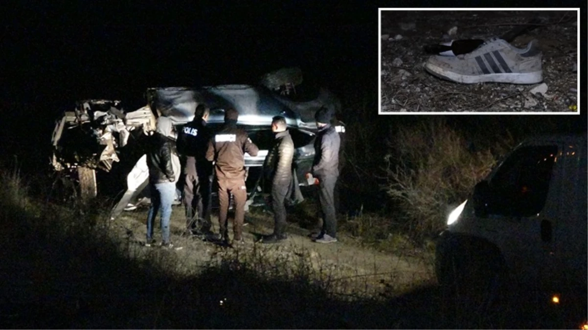 Burdur’da kontrolden çıkan otomobil şarampole yuvarlandı!