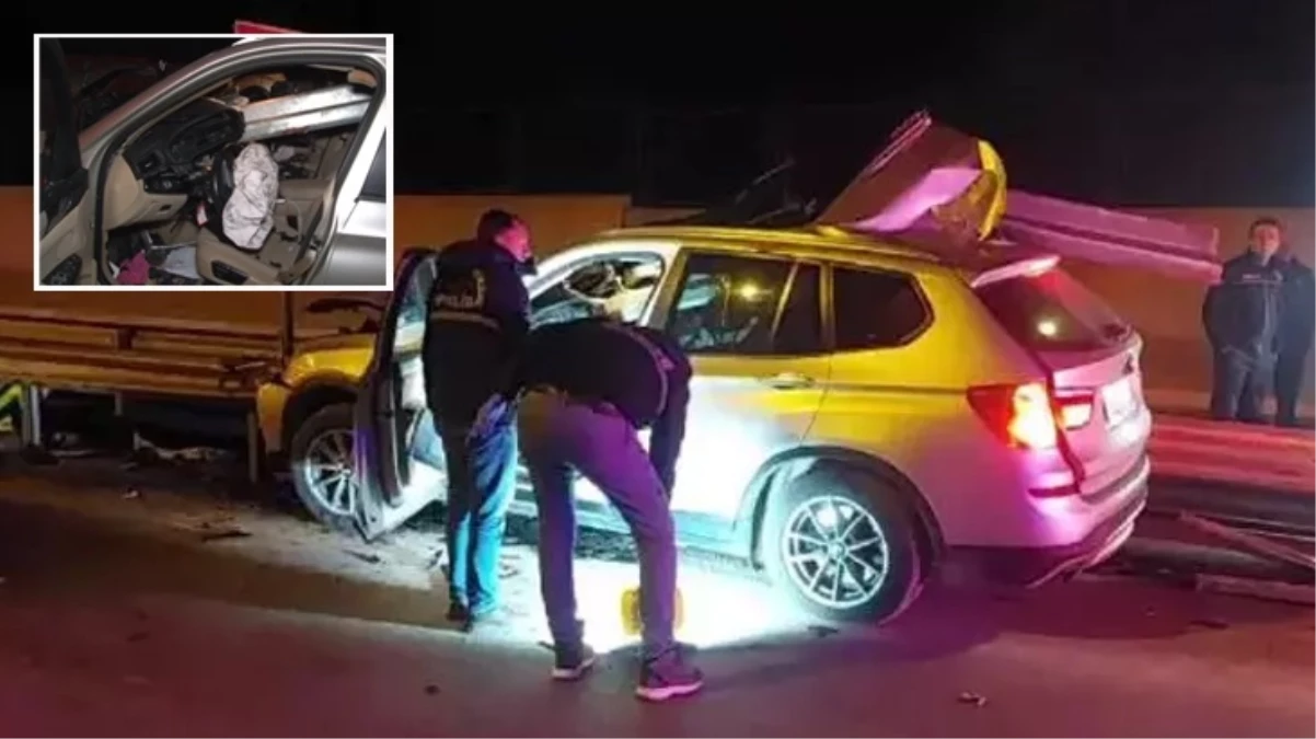 Feci kaza! Cip bariyerlere saplandı, sürücü ağır yaralandı