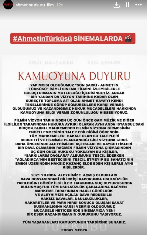 Vizyona 3 gün kala davalık olmuştu! Hukuk mücadelesini kazanan Ahmet Kaya filmi seyirciyle buluştu