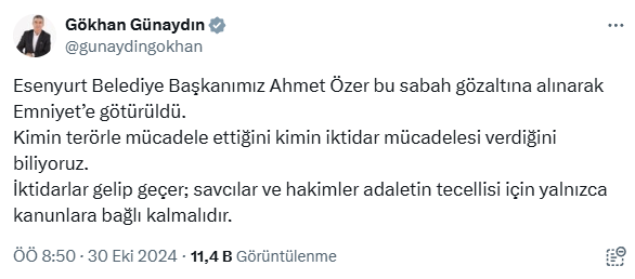 Esenyurt Belediye Başkanı Ahmet Özer terör soruşturması kapsamında gözaltına alındı